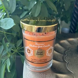 SOY WAX Orange Garnet and Carnelian Chakra Gem Candle